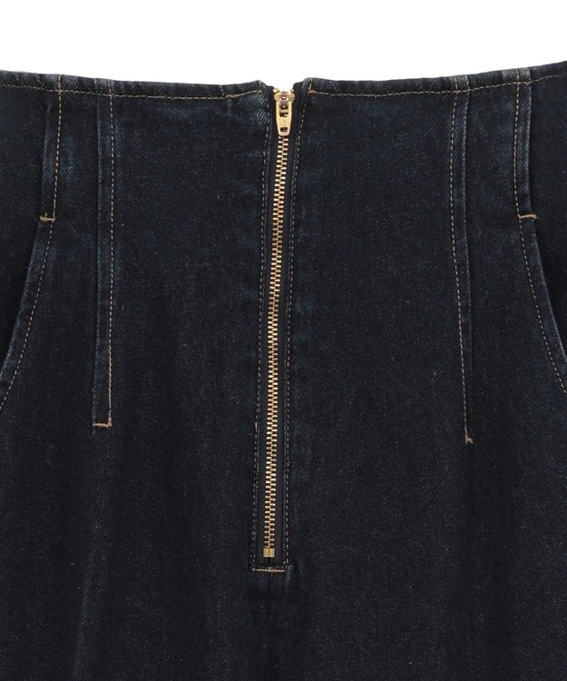 earth music&ecology フロントＺＩＰバックレースアップデニム Indigo