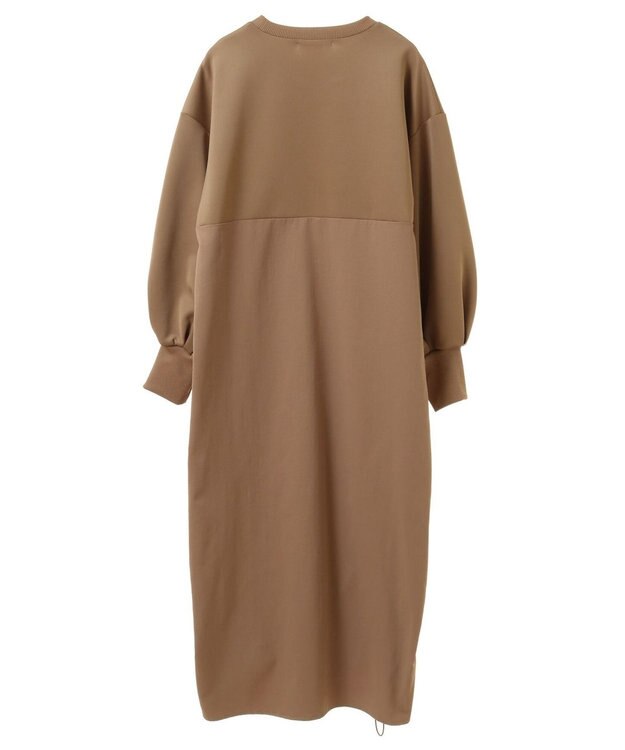 Green Parks armonia.異素材シャーリングワンピース Light Gray