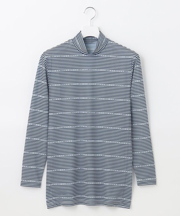 23区GOLF 【MEN】【吸水速乾・UVケア】ボーダー柄 インナーカットソー ネイビー系1