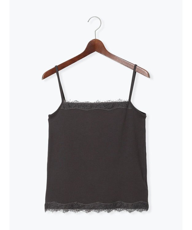 Te chichi 【接触冷感】レーストリムテレコキャミソール チャコールグレー