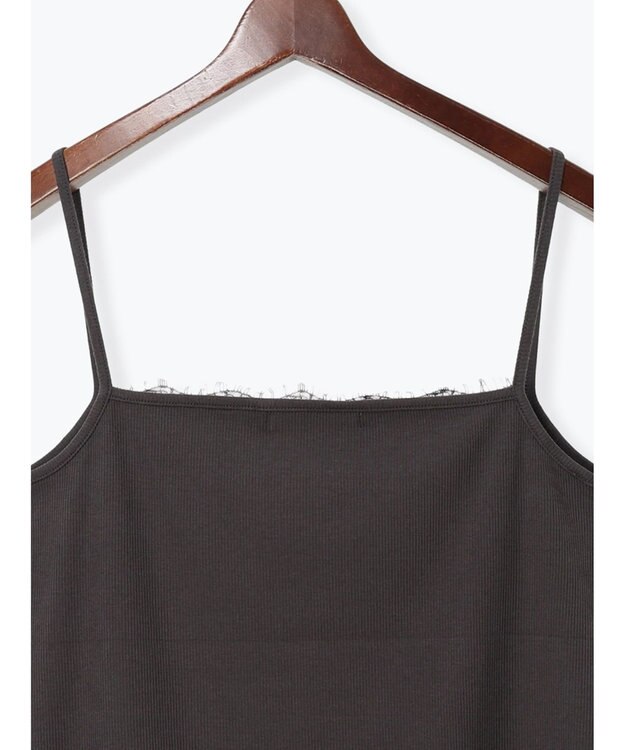 Te chichi 【接触冷感】レーストリムテレコキャミソール チャコールグレー