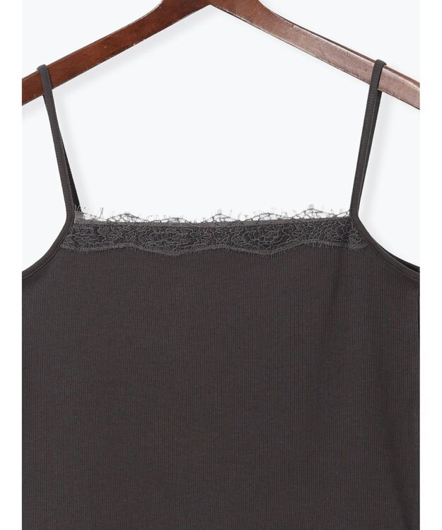 Te chichi 【接触冷感】レーストリムテレコキャミソール チャコールグレー