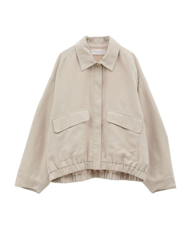 Green Parks ステンカラースウェード調ブルゾン Ecru