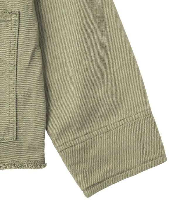 earth music&ecology 【綿100％】ノーカラーカバーオール Light Green