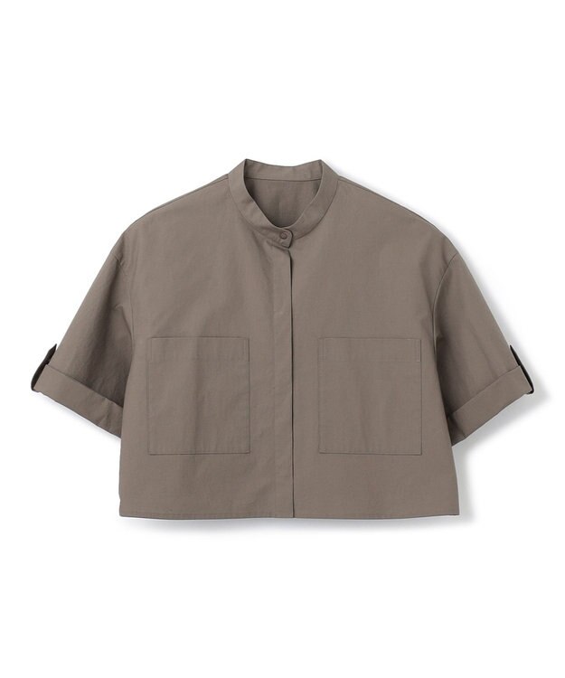 uncrave 【洗濯機洗い可】カラータイプライター ショートシャツ（uncrave WHITE） グレージュ