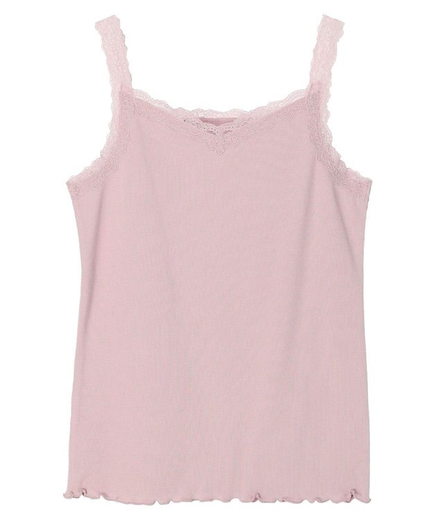 earth music&ecology ２ＷＡＹスクエア＆Vネックネックレースタンクトップ Pink