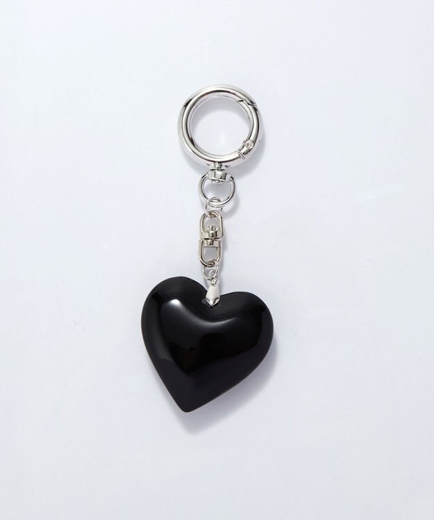 Phoebe ビッグハートバッグチャーム　ブラック ブラック