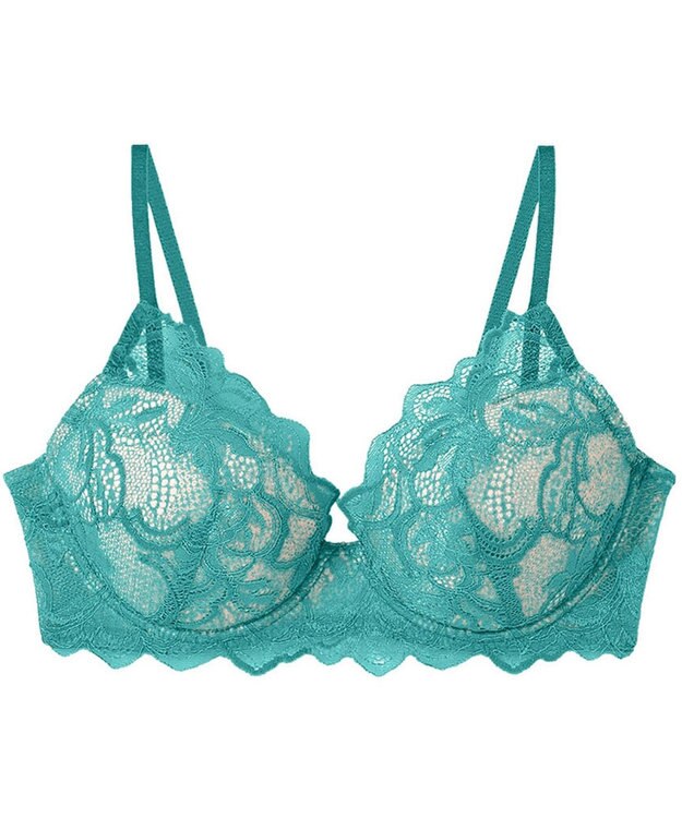 Wing ブラジャー 立体感のあるバストをメイク ふっくらデコルテ きれいな谷間 ブラのズレ・浮きを軽減 【ハイライトブラ】 ブラ CB4000 ウイング／ワコール グリーン