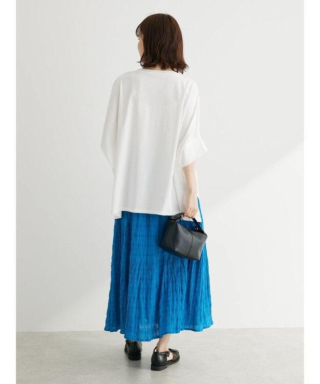 Green Parks ドルマンカット５分袖プルオーバー Off White