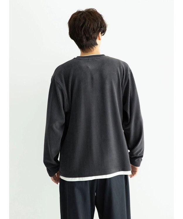 CRAFT STANDARD BOUTIQUE カットコールフェイクレーヤードプルオーバー Charcoal Gray