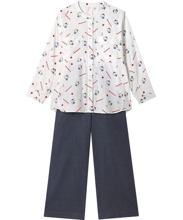 ワコール／睡眠科学 パジャマ 長袖 長ズボン 綿100%(本体) 寝返りしやすい 【睡眠科学×サンリオキャラクターズ】 レディース YDX651 睡眠科学／ワコール レッド