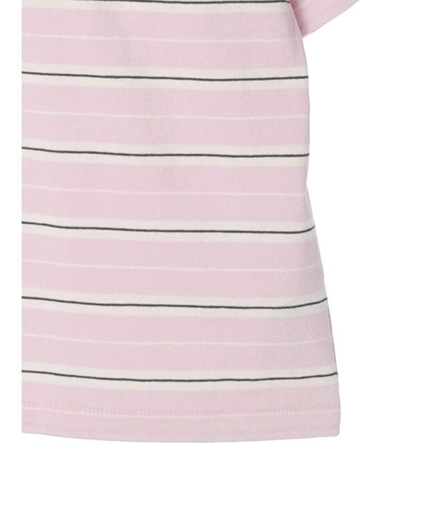 earth music&ecology 襟付きボーダープルオーバー Pink