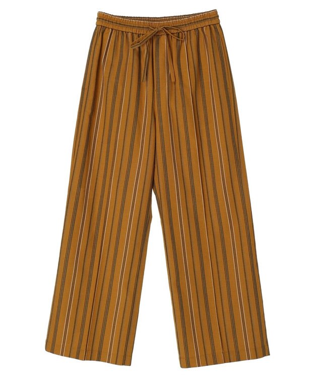 Green Parks 綿麻混イージーワイドパンツ Multi