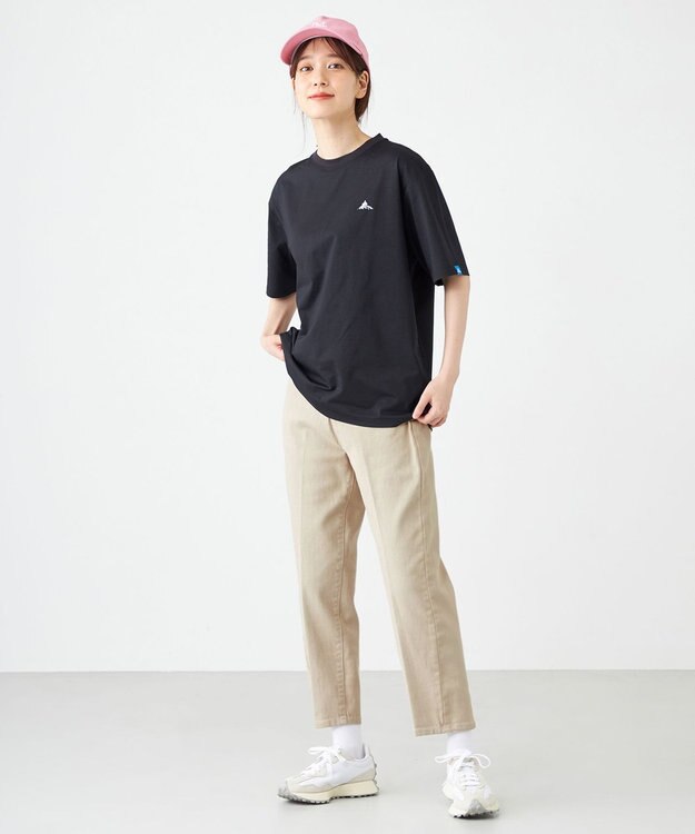 SHARE PARK LADIES センタープレスストレートデニム グレージュ