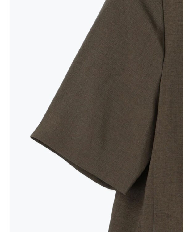 Te chichi 麻調Yカラージャケット チャコールグレー