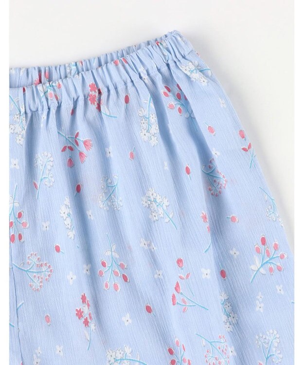 Wing パジャマ 綿100%(本体) 楊柳素材 高島ちぢみ（R） 長袖 長ズボン レディース EP8042 ウイング／ワコール サックス