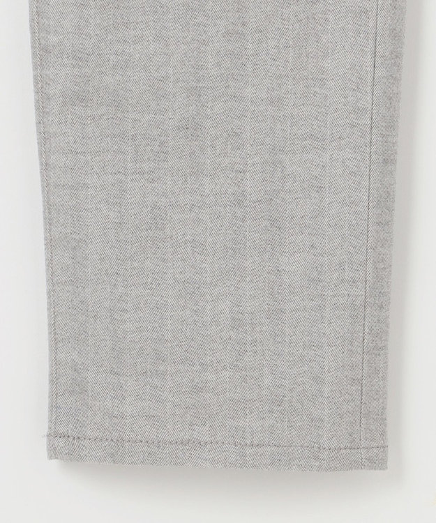 JOSEPH ABBOUD 【キングサイズ・イタリア素材/ストレッチ】ヘリンボンモールスキン5ポケットデザインパンツ ライトグレー系