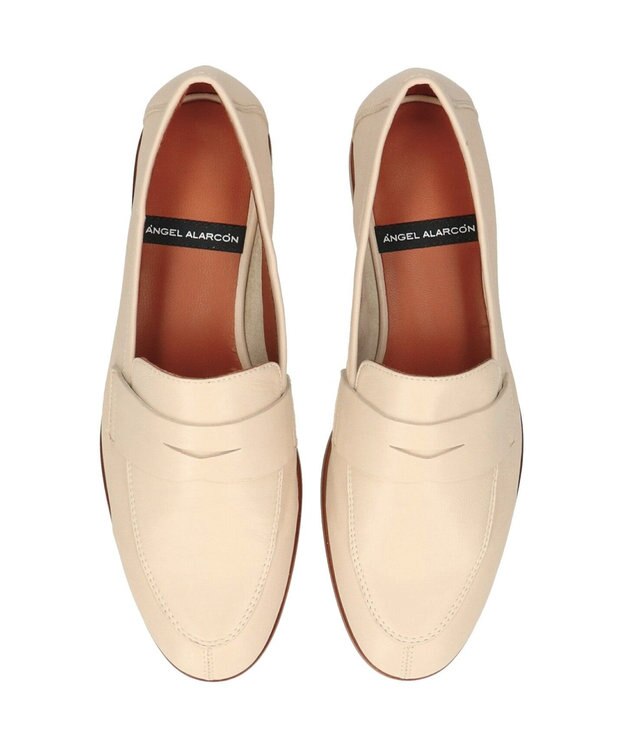 INTER-CHAUSSURES 【ANGEL ALARCON】ラウンドトウベーシックローファー アイボリー