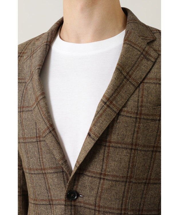 DAKS ペンチェックジャケット ブラウン