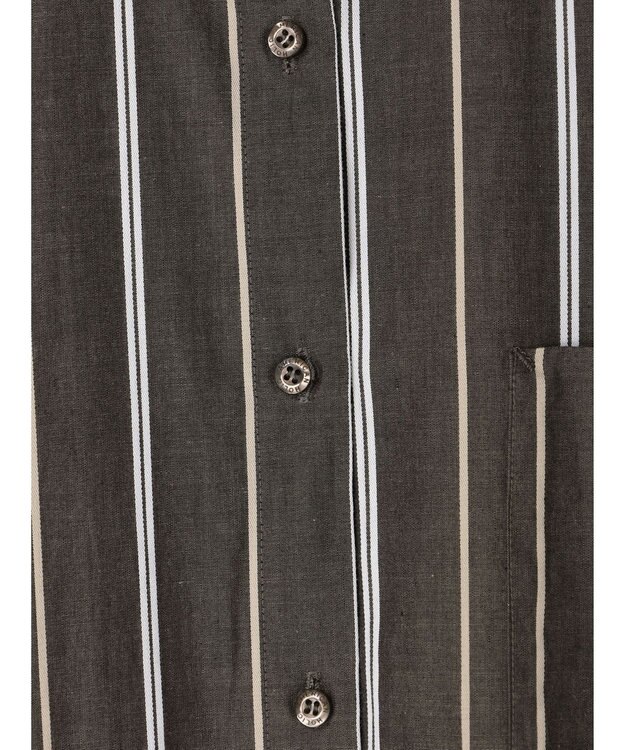 AMERICAN HOLIC ドビーストライプシャツチュニック Stripe Brown