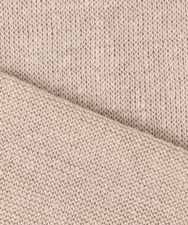 J.PRESS LADIES 【洗える・吸水速乾】 マーセライズコードリネン ニット ベージュ系