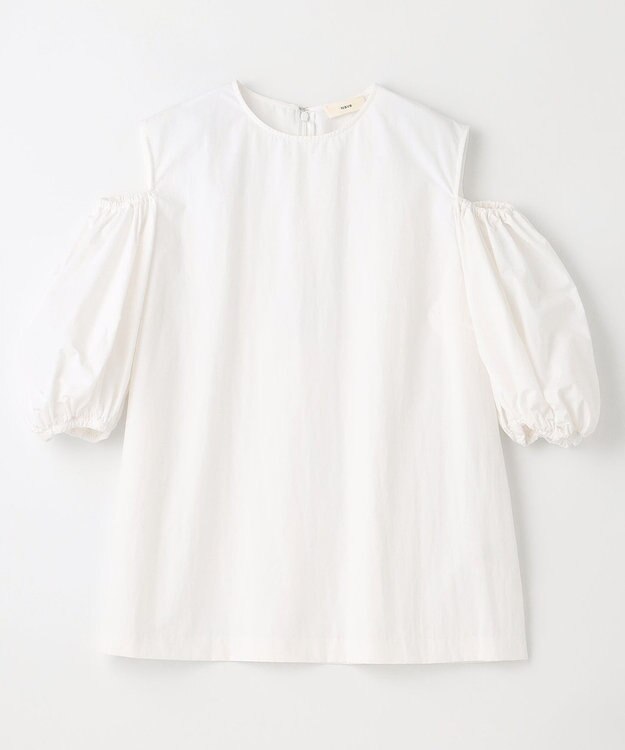 NAVE 【Nave　撥水機能・UVカット・透湿・接触冷感】ナイロンワッシャー ブラウス ホワイト系