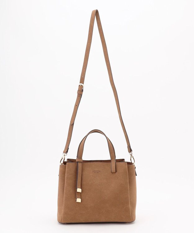 LA BAGAGERIE 【MONICA】ボウタイリボンハンドバッグ チョコ