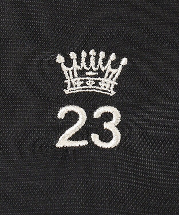 23区GOLF 【WOMEN】【吸汗速乾/日本製】ミラノリブボーダーシャツ ブラック系