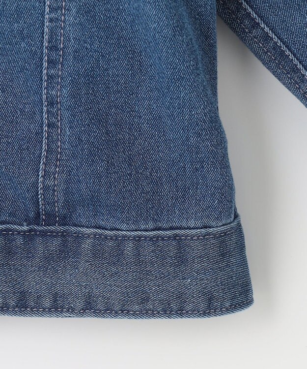 ANY KIDS フリル 襟付き デニム ジャケット デニムブルー