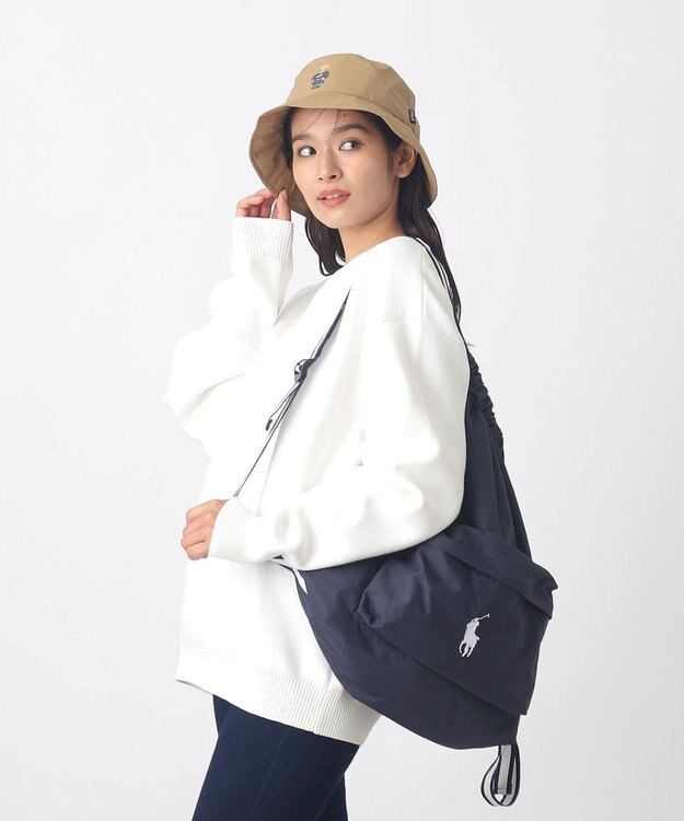 MOONBAT POLO RALPH LAUREN(ポロ ラルフローレン) 2WAYレインバッグカバー POLO PONY 撥水加工 レインバッグ ネイビーブルー