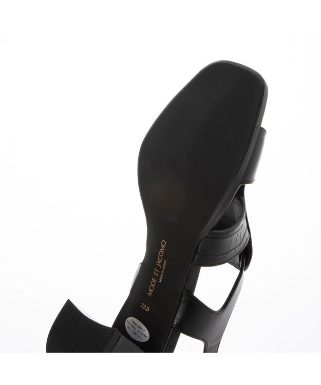 MODE ET JACOMO <MODE ET JACOMO>バックベルトグルカサンダル ブラックコンビ