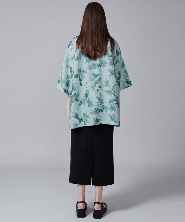 WEGO 【ユニセックス着用ITEM/MLサイズ展開】トロミアロハシャツ（S） サックス