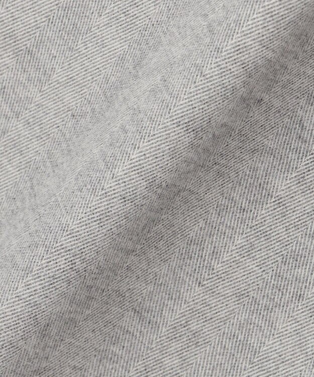 JOSEPH ABBOUD 【キングサイズ・イタリア素材/ストレッチ】ヘリンボンモールスキン5ポケットデザインパンツ ライトグレー系