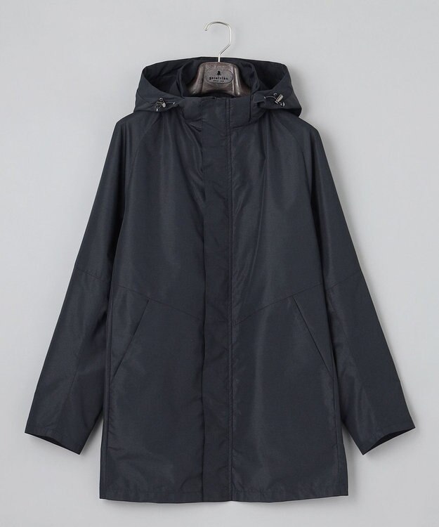 GOTAIRIKU 【ビジネスで着用可】メランジシャンブレー フーデッドブルゾン グレー系