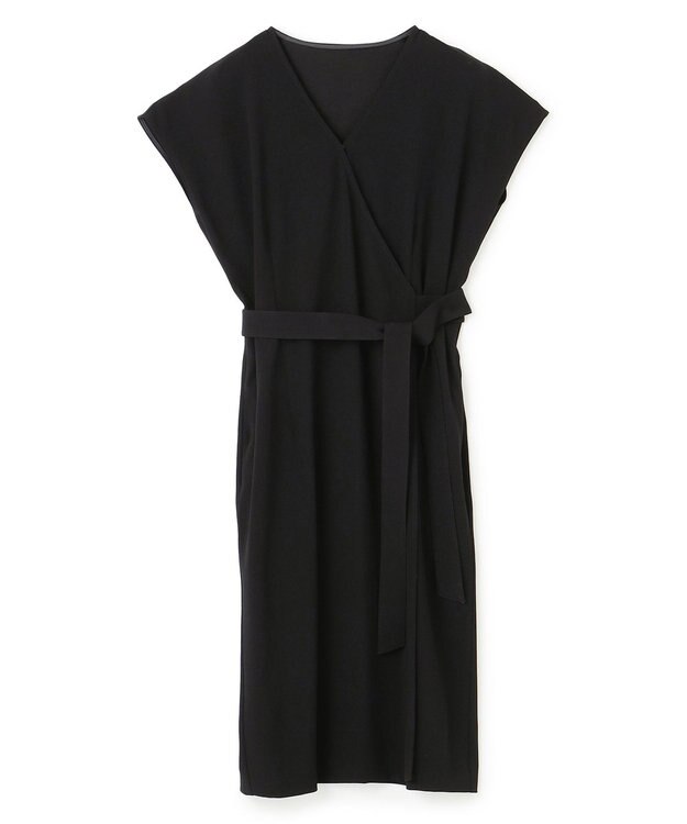 BEIGE， 【洗える・L-size】CINDY / ラップワンピース Black x Black