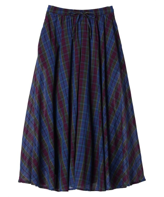 Green Parks Ｉ　先染めチェックギャザースカート Check