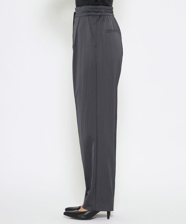 uncrave 【洗える】サテン ドロストパンツ（uncrave STANDARD） スレート