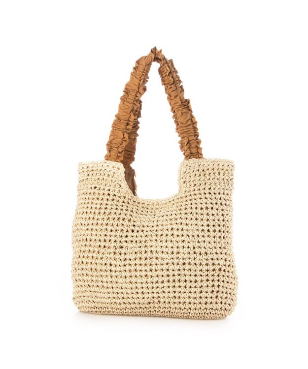 UNBILLION カシュカシュ cachecache / フリルハンドルクロッシェトート ベージュ