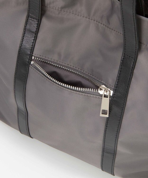 TOPKAPI 【TREASURE TOPKAPI】ナイロン レザー ハンドル A4 トートバッグ チャコールグレー