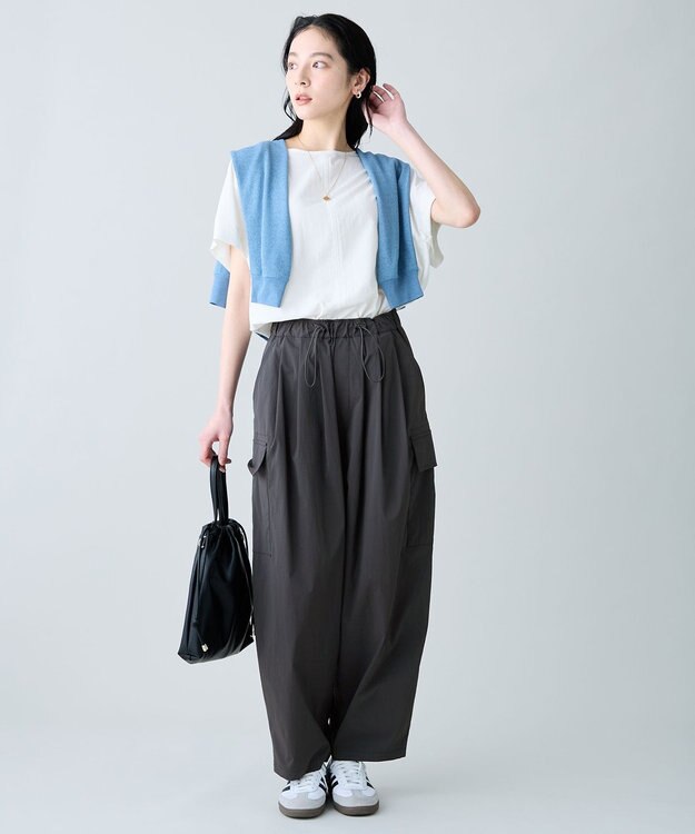 ANY 楽映えドルマンスリーブブラウス（セットアップ着用可） エクリュ