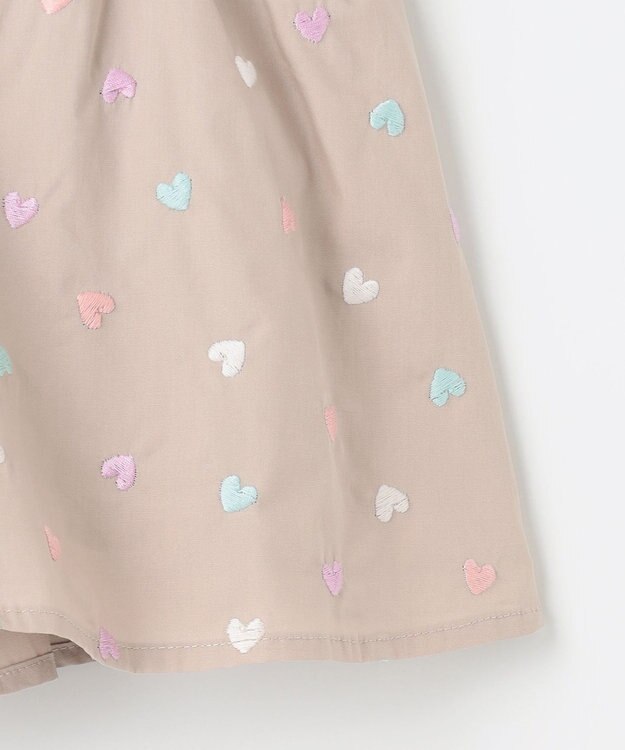 ANY KIDS 刺繍 キュロット ベージュ×ハート