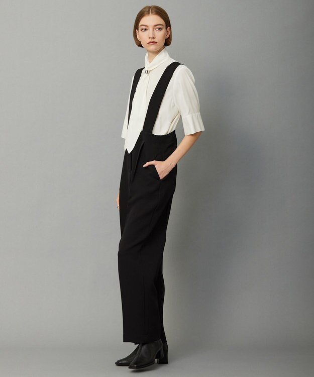 ICB L 【接触冷感・UVケア・洗える】 レーヨンコンパクトローン ボウタイシャツ オフホワイト系