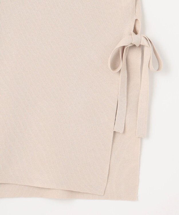 ANY L 【洗濯機可】サイドリボン ニットベスト サンドベージュ