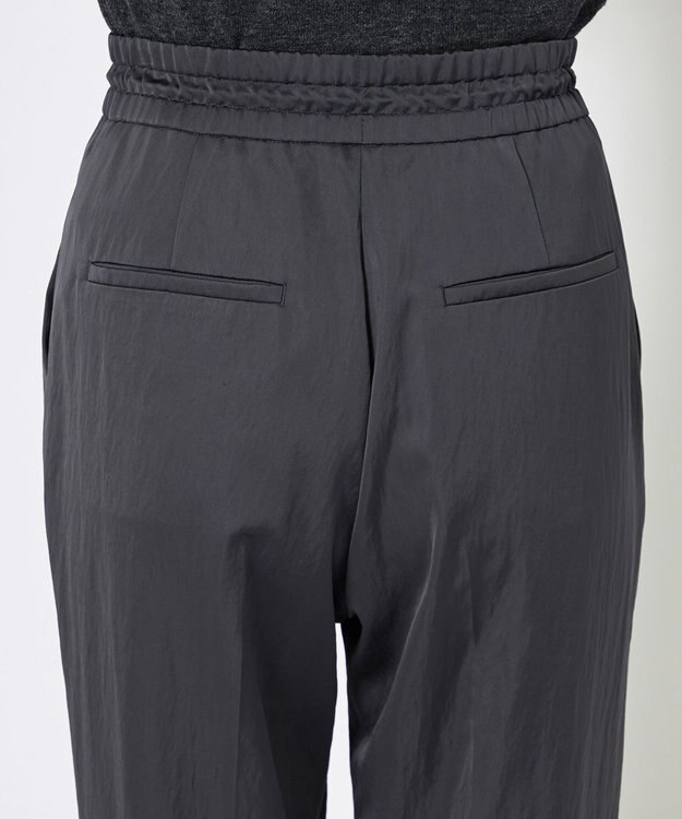 uncrave 【洗える】サテン ドロストパンツ（uncrave STANDARD） スレート