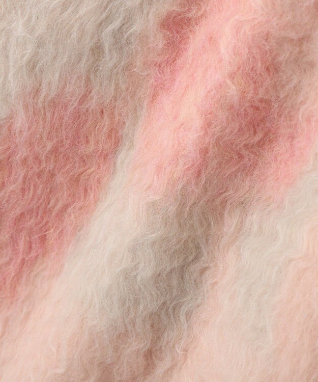 YECCA VECCA フラワー柄シャギーニット Pink