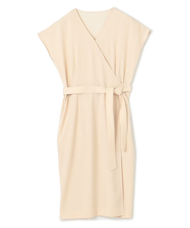 BEIGE， 【洗える・L-size】CINDY / ラップワンピース Sheer Orange × White