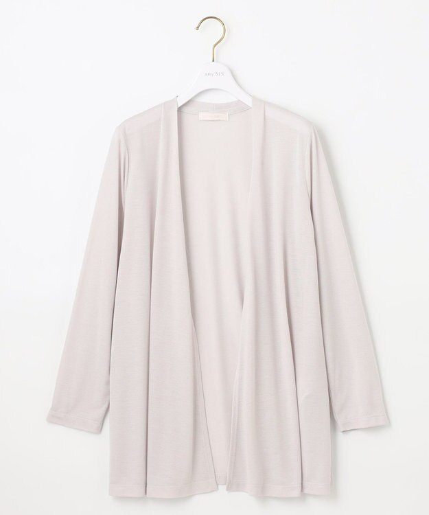 ANY SIS 【洗える】サラサラ着流し カーディガン ローズグレー