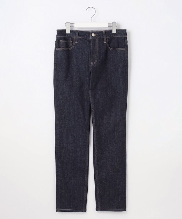 自由区 【洗える】365デニムスリムストレート パンツ インディゴ