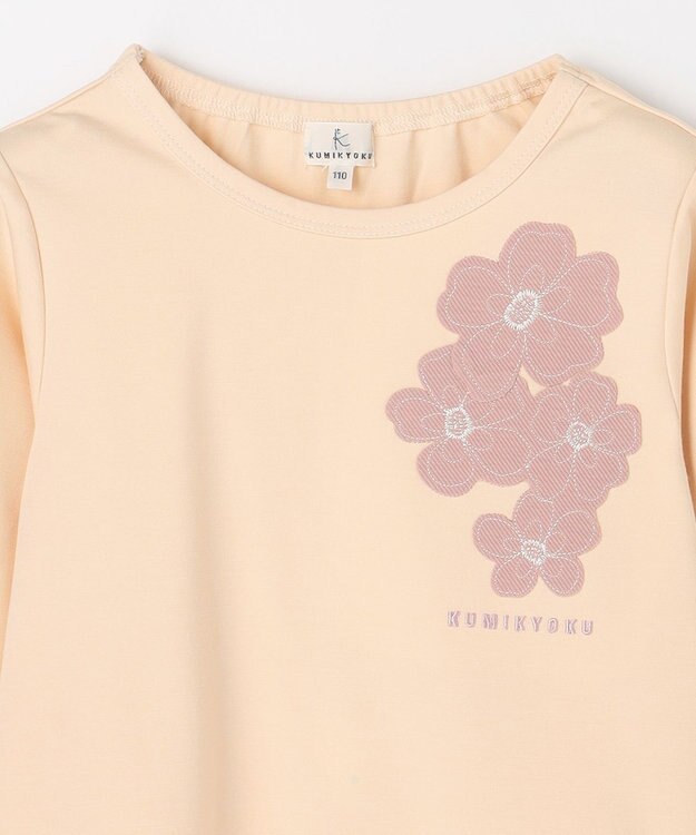 組曲 KIDS 【110-140㎝】サラリとフラワーモチーフ Tシャツ エクリュ
