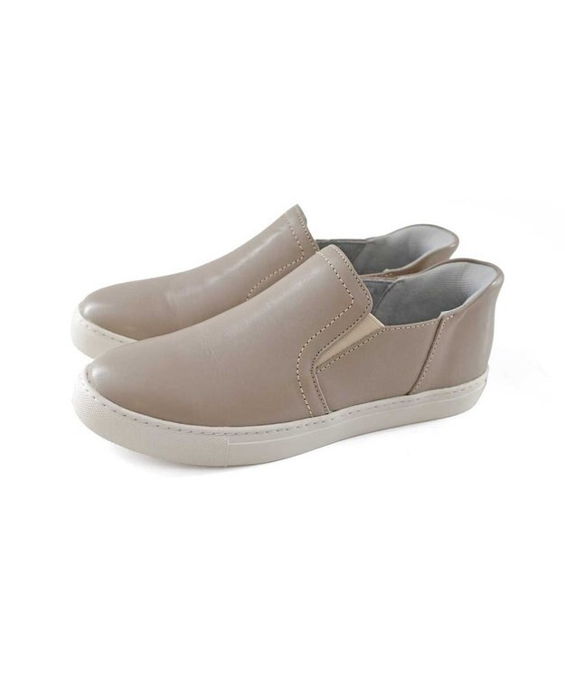 Pointer 本革スライドオンスリッポン ライトグレー